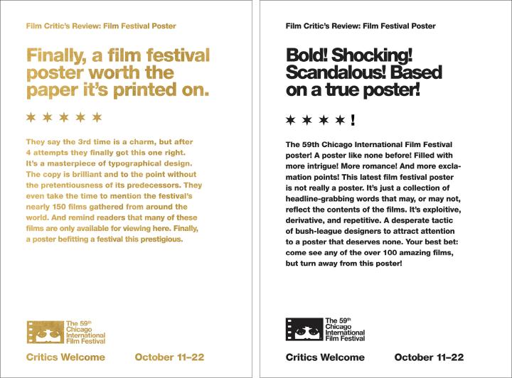 Critics Welcome  - The Chicago International Film Festival | Ogilvy