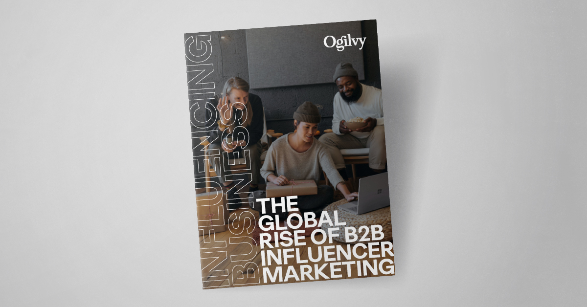 Cover image of the report 'Influencing Business: The Global Rise of B2B Infleuncer Marketing'