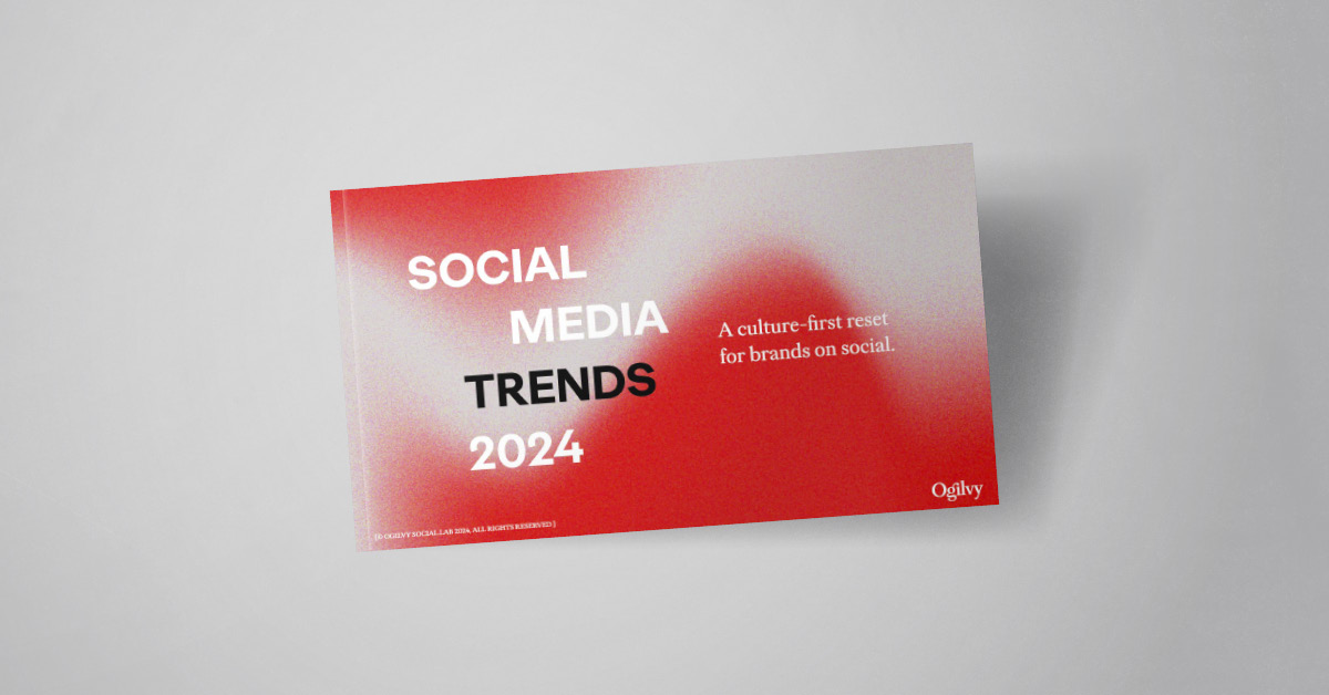 Cover image of report "Social Media Trends 2024: A Culture-First Reset For Brands on Social"