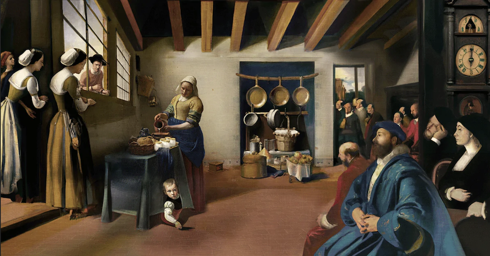 Ai imagining of Vermeer's 'The Milkmaid'