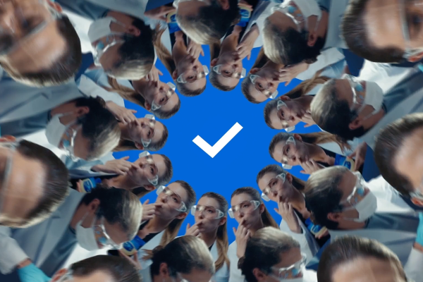 Collage of people using Vaseline with a verified check mark
