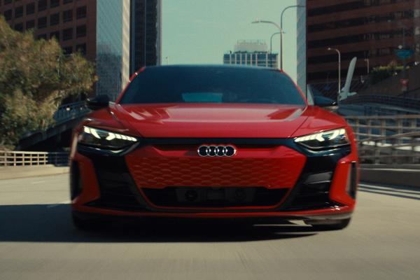 Red Audi car