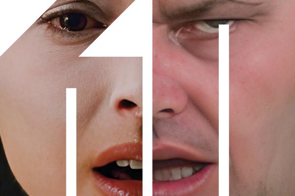 Man and woman's face