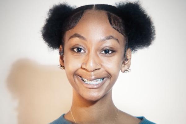 Young girl smiling